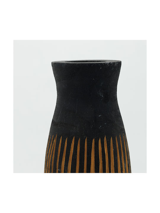 Decorative Vase Black 14x14x37cm