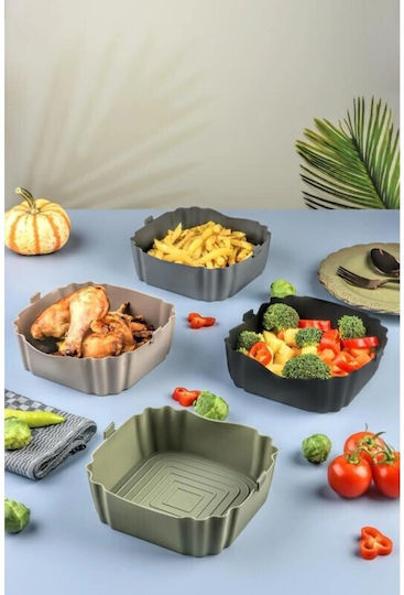 Квадратна силиконова форма 18x5.5см подходяща за еър фрайър Airfryer Brns.50552