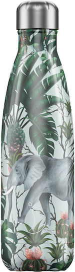 Chilly's Series Tropical Bottle Thermos Stainless Steel BPA Free 500ml Elephant