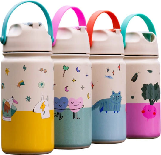 The Cotton Cloud Bottle Thermos Stainless Steel Dancing Hearts