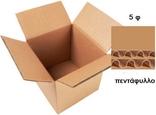Χαρτοκιβώτιo Συσκευασίας 5 Φύλλων Π23 x Β23 x Υ35εκ.