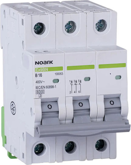 Noark Automatic Circuit Breaker 25A Triple-pole AC 100235
