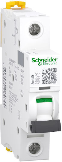 Schneider Electric Автоматичен Прекъсвач 1Спецификация Еднополюсен AC A9F95101