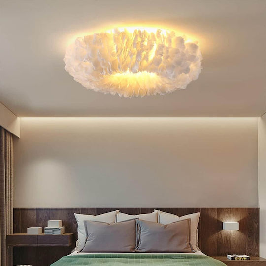 Led7 Deckenleuchte Badezimmer 50cm Silber mit Fassung E27
