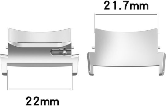 Conector 22mm Oneplus Watch 2 Argintiu 2 Bucăți OEM