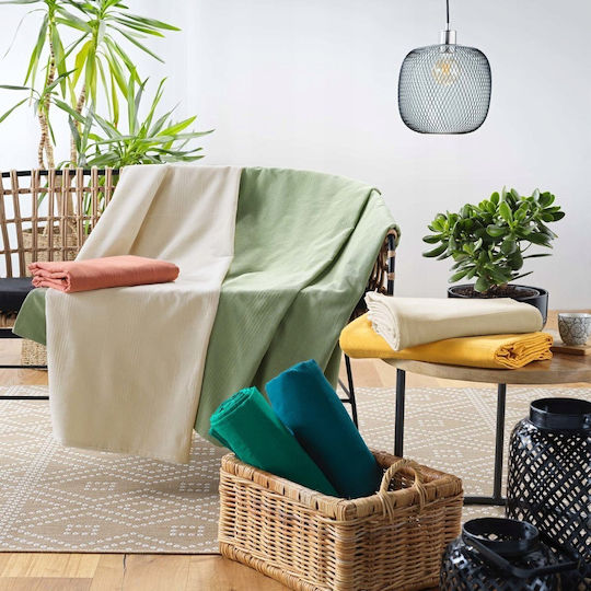 Douceur d'Intérieur Lucile Κουβέρτα Ημίδιπλη 180x220εκ. Πράσινη