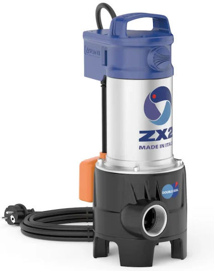 Pedrollo ZXm 2/40 GM Μονοφασική Αντλία Ακαθάρτων / Λυμάτων 0.75hp με Φλοτέρ 48SDZX240A1SJR