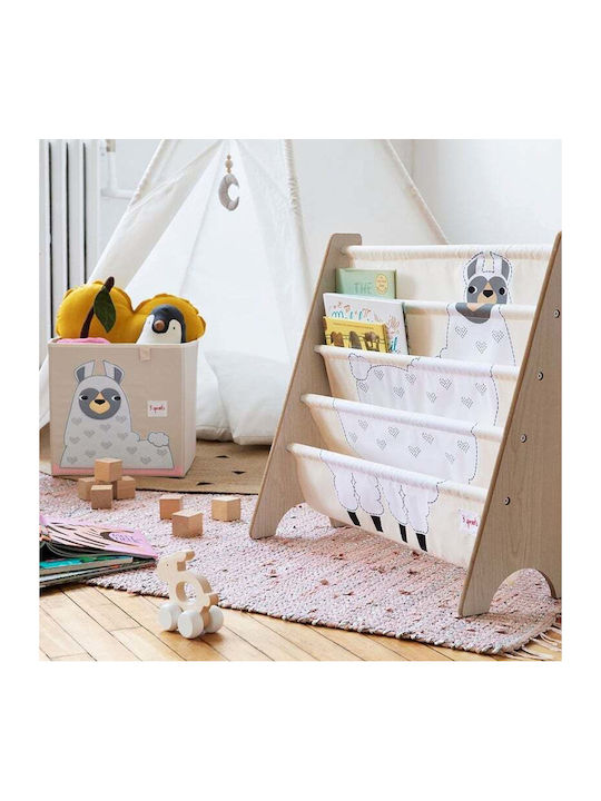 Kids Wooden Bookcase Green 25.4x25.4x61cm
