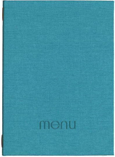 Next Menu Holder from PU Leatherette in Light Blue Colour 23x32 cm Nomads