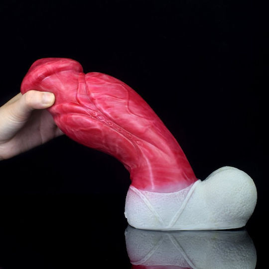 Kinksters Realistic Dildo with Scrotum Red