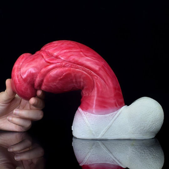 Kinksters Realistic Dildo with Scrotum Red