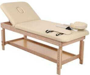 Mobiak Wooden Beige Massage and Physiotherapy Bed 185x70cm