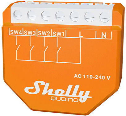 Shelly Wave I4 Smart Switch Z-Wave 10A (με Ουδέτερο)