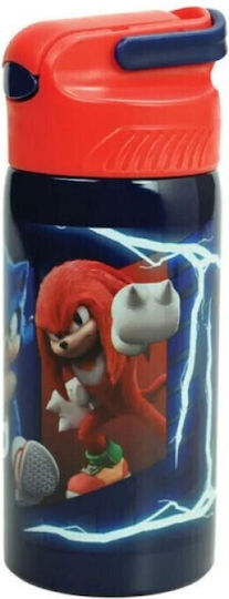 Gim Sonic Kids Water Bottle Stainless Steel with Straw Sonic 3 The Hedgehog 500ml