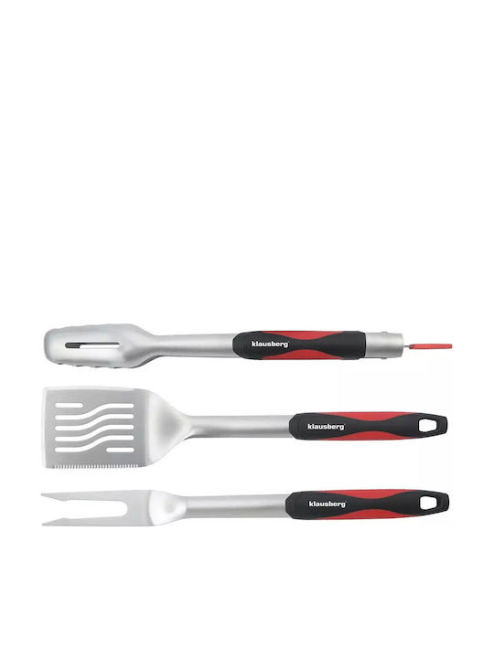 Klausberg Σετ 3 Εργαλείων BBQ με Πιρούνα και Σπάτουλα
