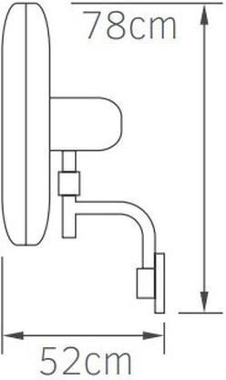 Lineme 02-00140-1 Επαγγελματικός Ανεμιστήρας Επιτοίχιος 180W Διαμέτρου 66.04cm με Τηλεχειριστήριο