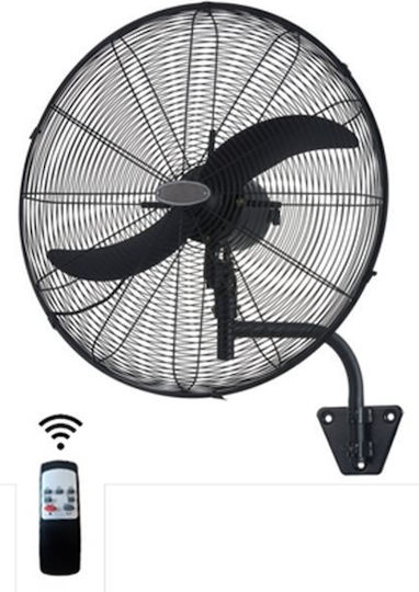 Mistral Plus FA-750W Industrieller Ventilator Wandmontiert 250W mit einem Durchmesser von 75cm mit Fernbedienung