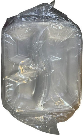 Capac Container de Mâncare 3 Locuri Ft-295-20 50buc Lux Plast