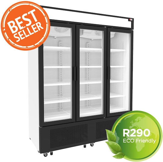 Lappas Getränkekühlschrank 1325Es mit drei Türen H203xB160xT76cm Mit Apothekentüren öffnen