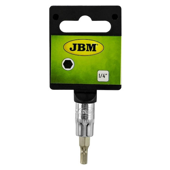 JBM Bit-Stecknuss mit Inbusschlüssel-Bit und Antriebsvierkant 1/4'' Größe H6 1Stück