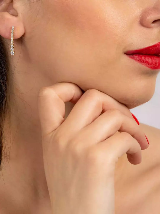 Set with Necklace , Earrings & Ring from Gold 9K with Stones
