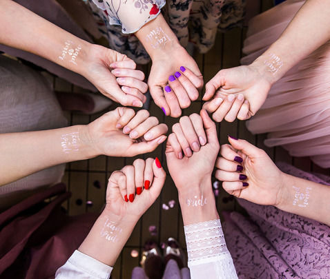 PartyDeco Temporary Tattoo for Party with Theme "Marriage" Set of 13pcs TAT1-019R
