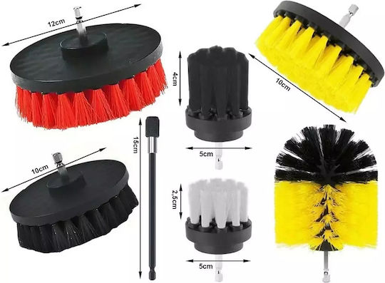 Set Cleaning Polishing Sponges Brushes Drill Screwdriver 23 Pieces Aria Trade