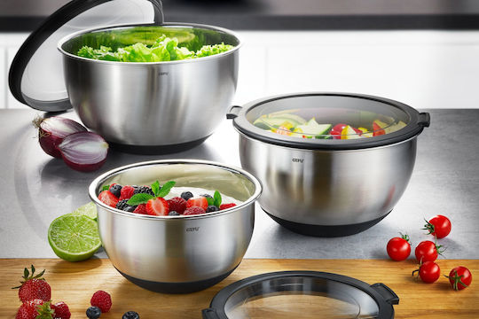 Gefu Muovo Stainless Steel Mixing Bowl with Diameter 12cm and Height 7.5cm.