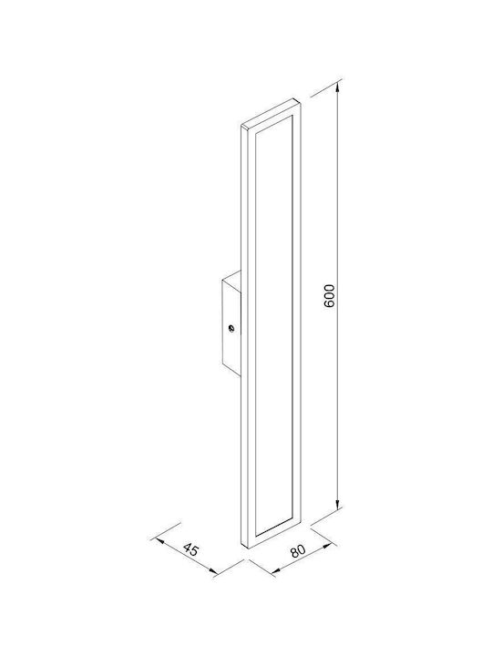 Inlight Lumină de exterior montată pe perete LED 10W