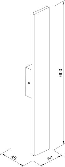 Inlight Επιτοίχιο Εξωτερικό Φωτιστικό LED 10W