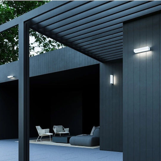 Inlight Martin Επιτοίχια Εξωτερική Πλαφονιέρα LED IP65 9W με Ρυθμιζόμενο Λευκό Φως Διπλής Δέσμης 17x4.6x4.6εκ.