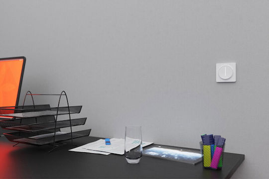 Tesla Comutator Încastrat Cu Variator Cu Cadru LED Rotativ 300W Alb Tesla