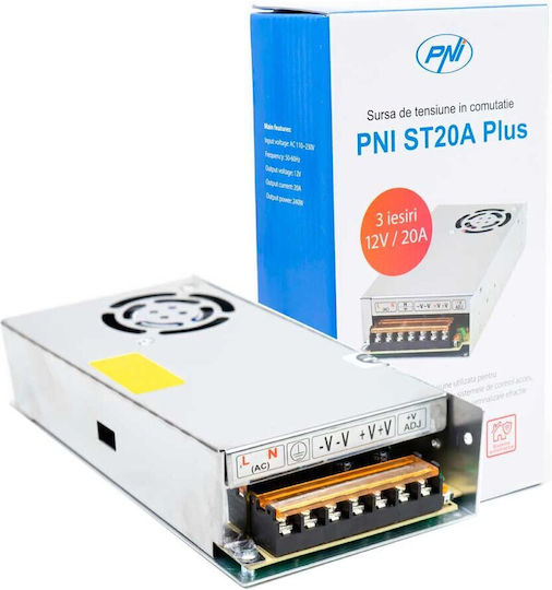 PNI 12V Τροφοδοτικό Συστημάτων CCTV ST20A