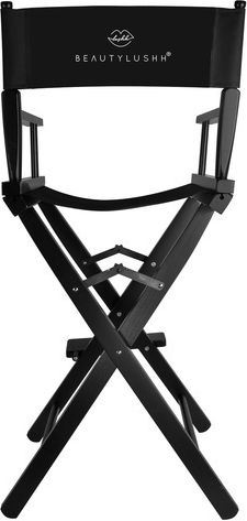 Beautylushh Chair for Makeup with Adjustable Height Black