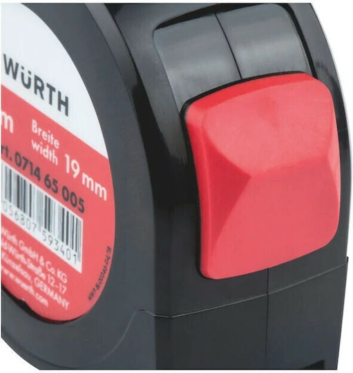 Wurth Tape Measure with Auto-Rewind 19mm x 5m