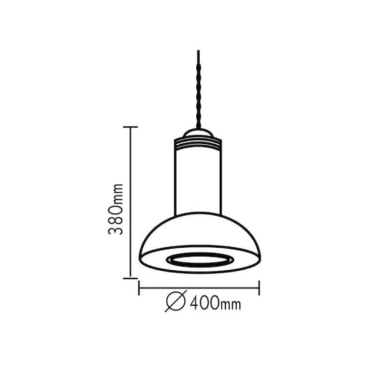 Aca Фенер Камбана 100W Rx7s Сив Ø40xВ38см