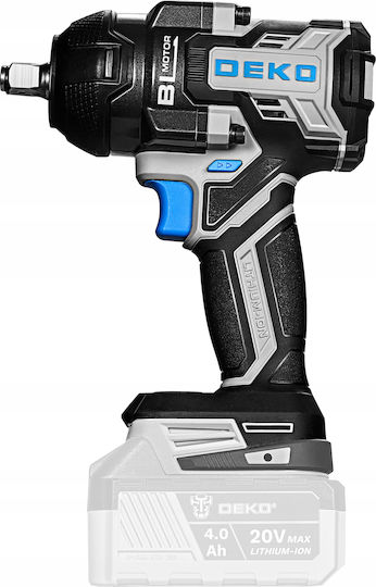 Deko DKBW20XP01-S0 Brushless Impact Wrench Battery 20V Solo with Socket 1/2"