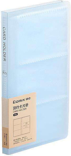 Comix Visitenkartenindex PP für 60 Karten Blau 10,5x19,3x1,1cm 17854-03-2