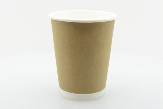 Kraft Disposable Cup Paper Brown 360ml 25pcs