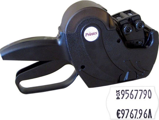 Printex DBS16-B Μηχανικός Ετικετογράφος Χειρός Διπλός σε Μαύρο Χρώμα