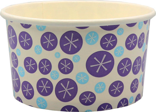 Set of 50 Paper Ice Cream Cups with Capacity 355ml