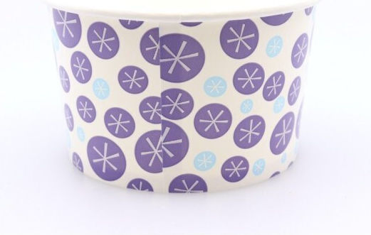 Set of 50 Paper Ice Cream Cups with Capacity 355ml