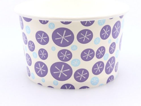 Set of 50 Paper Ice Cream Cups with Capacity 355ml