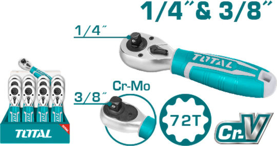 Total Double Ratchet 1/4" / 3/8" 14cm with 72 Blades