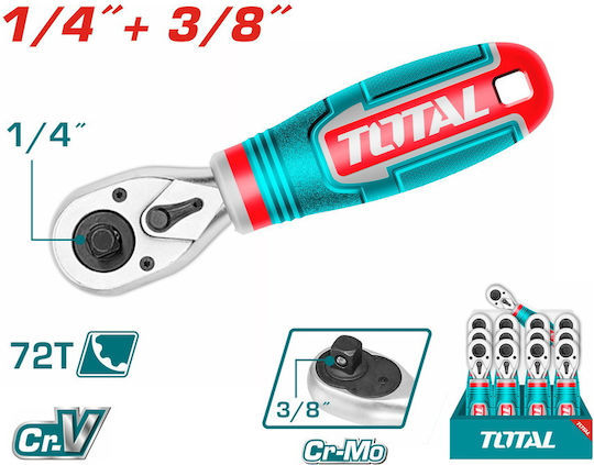 Total Double Ratchet 1/4" / 3/8" 14cm with 72 Blades
