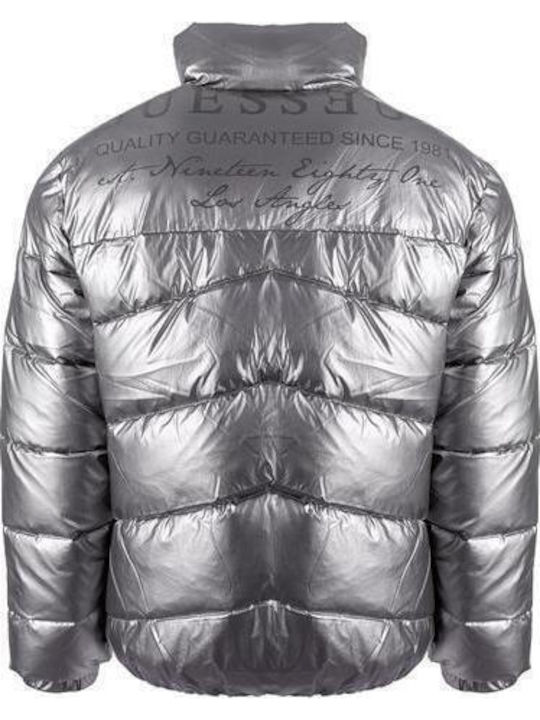 Jacket Puffer Silver Shine