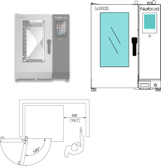 Lainox Naboo Φούρνος Υγραερίου με Ατμό 22kW NAG101BV