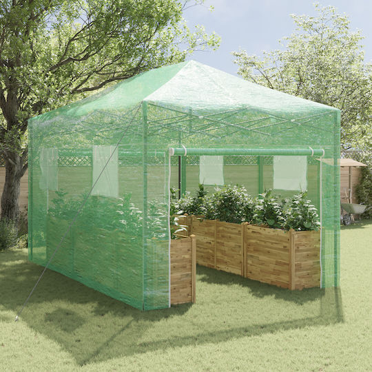 vidaXL 42006644 Greenhouse Pop-Up with Metal Frame 4.3x2.9x3.15m
