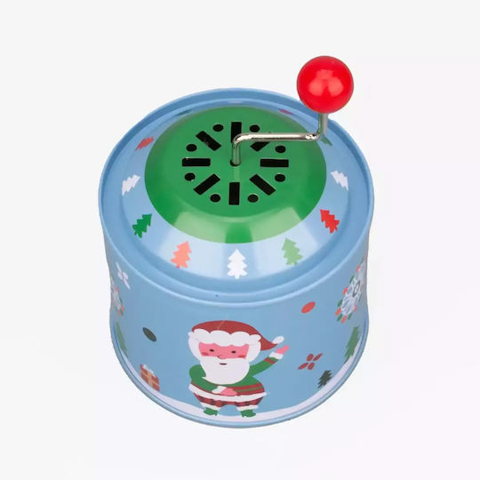 SP Souliotis Christmas Metal Figure Box with Music Santa Claus