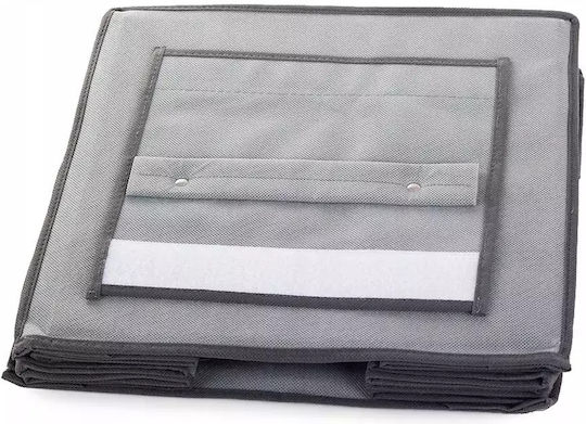 Clothing Organizer Fabric Hanging Shelf for Clothes in Grey Color 30x30x60cm